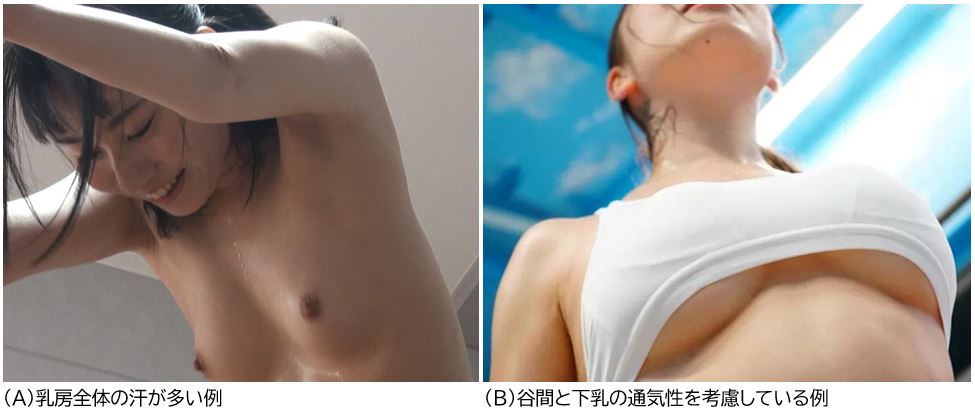 胸の大きい女性（巨乳女子）は貧乳より汗をかきにくいとの逆説的な研究結果 16439 17